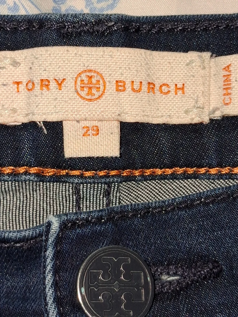 Tory Burch Women's Dark Wash Jean Leggings; Size 29